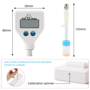 Digital spirometer kit with calibration spinner and instructions.