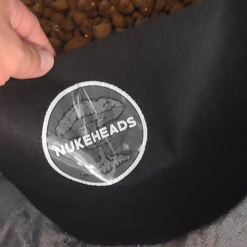 Hand holding a black vinyl record with a Nukeheads label.