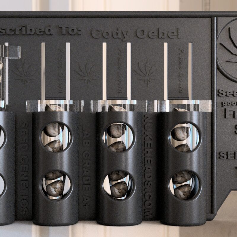 Close-up of four black electrical fuses with labels on a control panel.